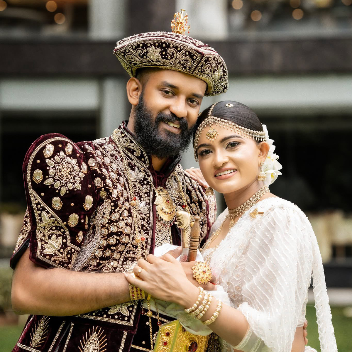 A happy client couple from a VOWÉ Moments wedding shoot.